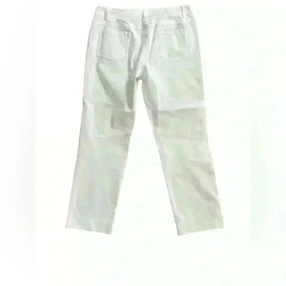 J. McLaughlin White Denim Straight Cropped Cotton/Spandex Pants Size‎ 8 - Picture 10 of 12